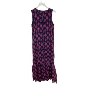 Lucky Brand Sleeveless Bohemian Button Down Maxi Dress